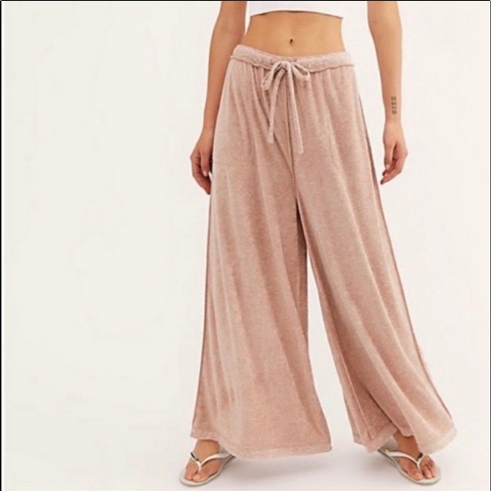 NWT Free People Make It Maxi Lounge Pants Wide Leg